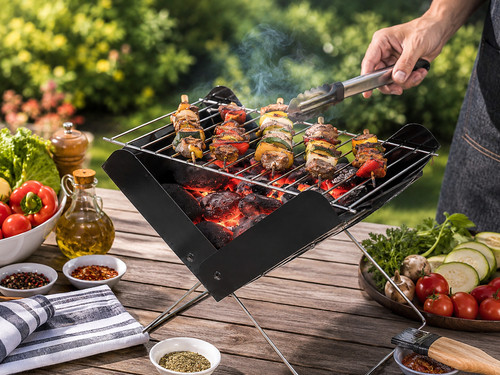 Portable charcoal bbq - charcoal, grill