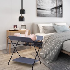 Baby Changing Table Folding Infant Diaper Station Nursery Organizer Changer Unit