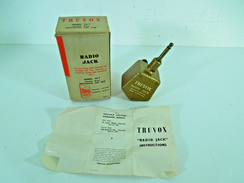 Vintage truvox radio jack - jack, plug