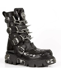 New Rock Mens Black Leather