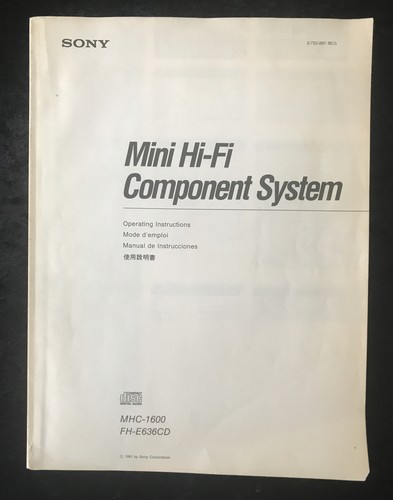 Sony mini component - mini, hi-fi