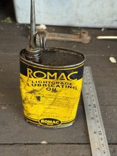Vintage Rare Romac Tin Can Oil