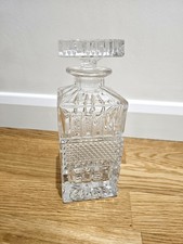 Beautiful Crystal Glass Decanter Vintage Antique Clear Translucent with Stopper