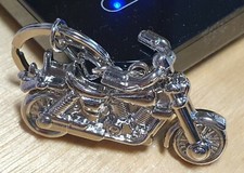 Silver Chrome Motorbike Motor Cycle Keyring Gift Idea UK Seller Free P&P