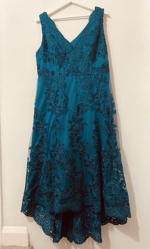 Quiz teal embroidered - teal, dipped