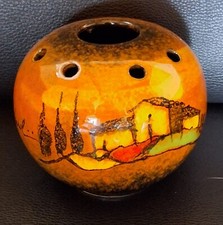 Verzolini  Questa Maiolica signed  Decorative Pot Vase