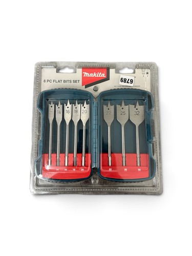 Makita 8pc flat - wood, drill