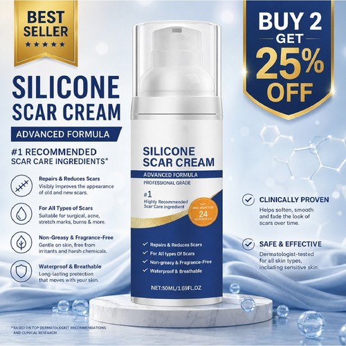 Silicone scar gel 50ml cream - scar,