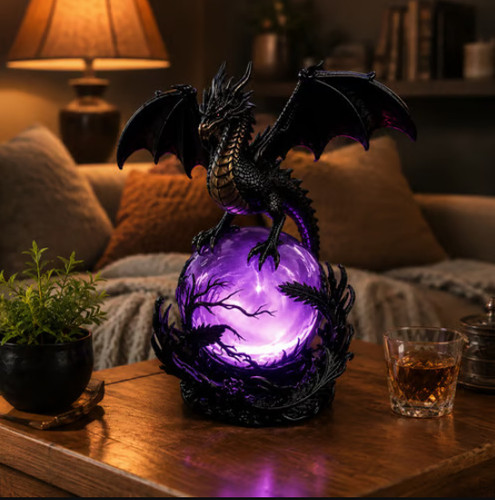 Halloween gothic dragon - dragon, led