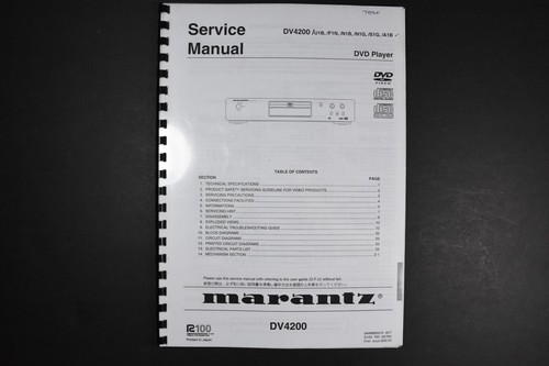Marantz dv4200 dvd player - dv4200,