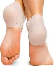 2x SILICONE GEL HEEL SLEEVES Cracked Foot Skin Care Protector