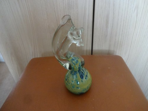 Glass paperweight seahorse - glass,