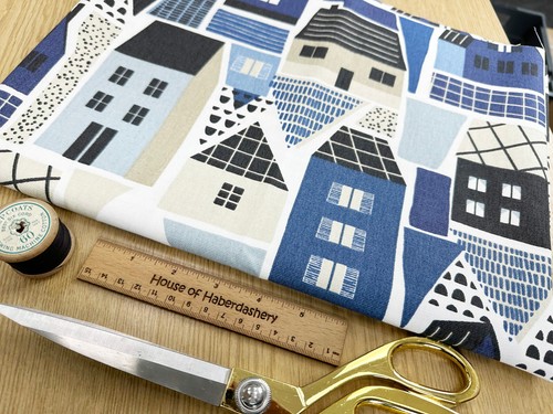 Fabric remnant clovelly navy - fabric,