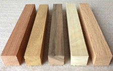 Pen Turning Woodturning Blanks 5 x Chunky Planed Mixed Wood Species 150x20x20mm