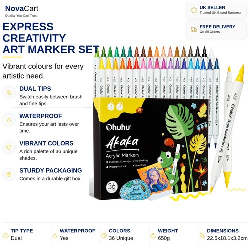 Art marker set dual tips - art,