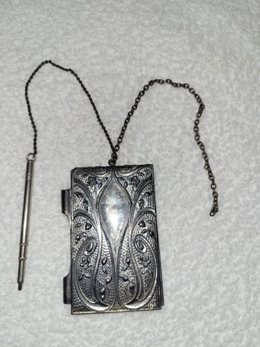 Antique repousse chatelaine - antique,