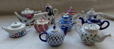 10 Miniature Porcelain Art Tea