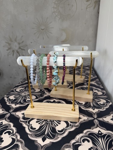 Selenite bracelet holder with - selenite,
