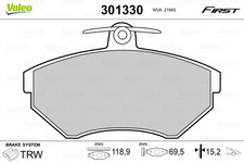 FRONT BRAKE PAD SET DISC BRAKE