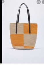 ZARA FABRIC TOTE SHOPPER BAG new WITH TAGS
