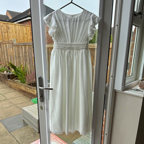 Girls white formal dress - formal,