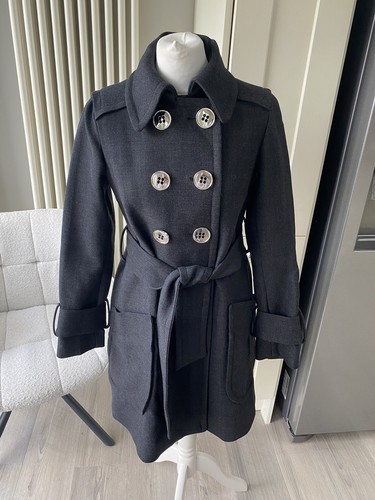 Zara charcoal grey wool trench - zara,