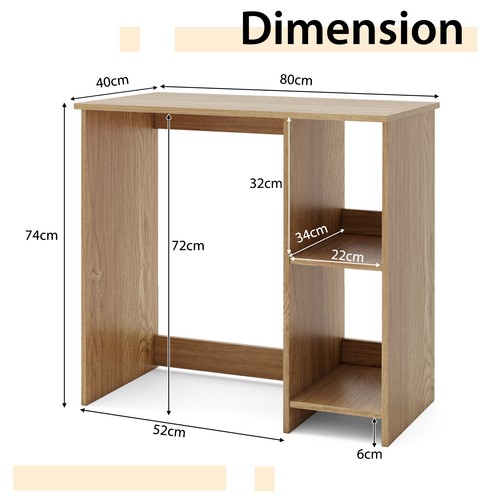80cm wooden computer desk - 80cm,