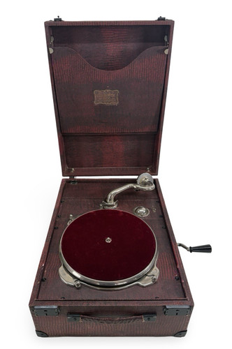 Vintage portable gramophone - , in