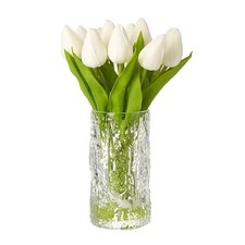 White Closed Tulips Stems in