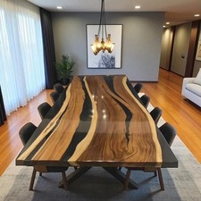 Black Epoxy Dining Table