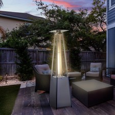 10.5KW Outdoor Patio Gas Heater Pyramid Propane Heater w/ Regulator, Hose, Cover