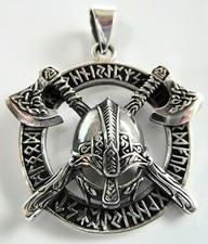 Sterling Silver (925)  Norse  Viking  Helmet   Pendant  !!       Brand   New  !!