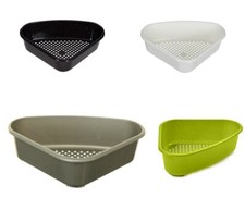 Whitefurze Plastic Corner Sink Tidy Drainer Kitchen Storage Caddy Basket New