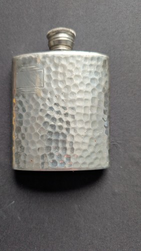 Vintage hip flask hammered - vintage,