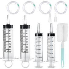 4PCS Large Plastic Syringe with Tube, 100Ml and 60Ml Reusable Liquid Syringes, N