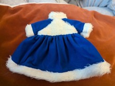 Vintage Faerie Glen Doll Winter Christmas Jacket Dress Blue Fur Sindy Barbie 