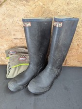 Vintage Century Uniroyal Wellington Boots UK 9 EU43 Made In Britain Hunter Socks