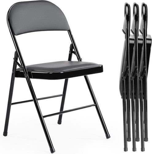 Folding chairs leather padded - chairs,