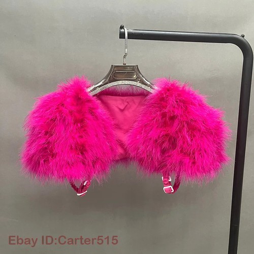 Women ostrich fur wedding - fur,