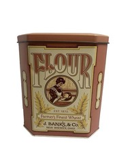 Vintage J. Banks Co. Flour Tin