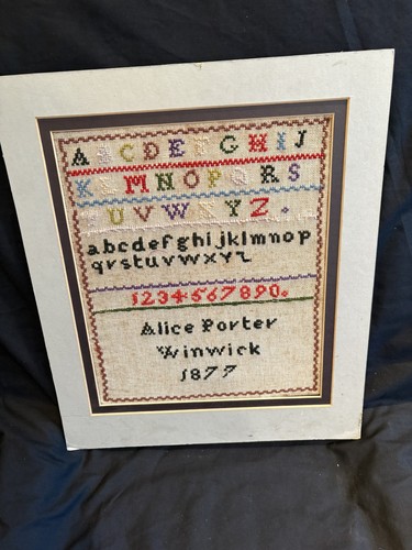 Antique needlework alphabet - antique,