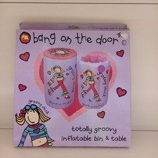 Vintage Groovy Chick Bang On The Door Inflatable Table Chair And Bin 2003