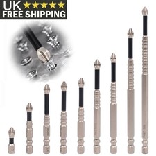 9x Magnetic Anti-Slip Drill Bit Set Cross Head Impact Screwdriver Drills Bit UK