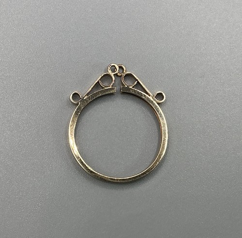 9ct gold half sovereign mount - 9ct,