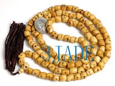 37" Tibetan Carved 108 Bone Skull Prayer Beads Mala Buddhist Mantra Meditation