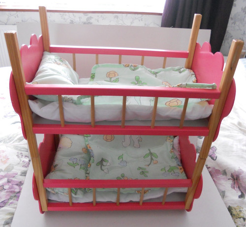 Butterfly dolls pink bunk beds - dolls,