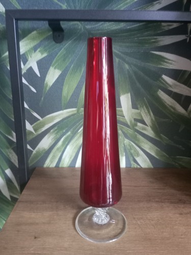 Cranberry red glass - glass, small