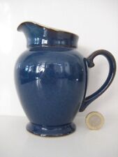 DENBY POTTERY BOSTON BLUE DESIGN FOOTED MILK CREAM JUG FROM DINNER SERVICE