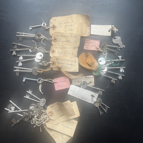 Old vintage keys box - old,