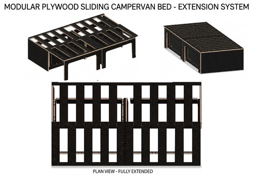 Sliding camper van beds - van, sofa